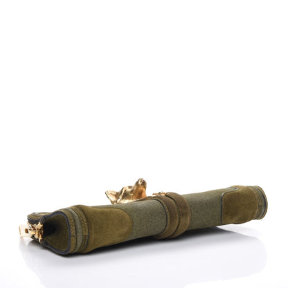 Burberry Prorsum Grainy Nubuck Alma Fox Clutch Olive 4 of 11