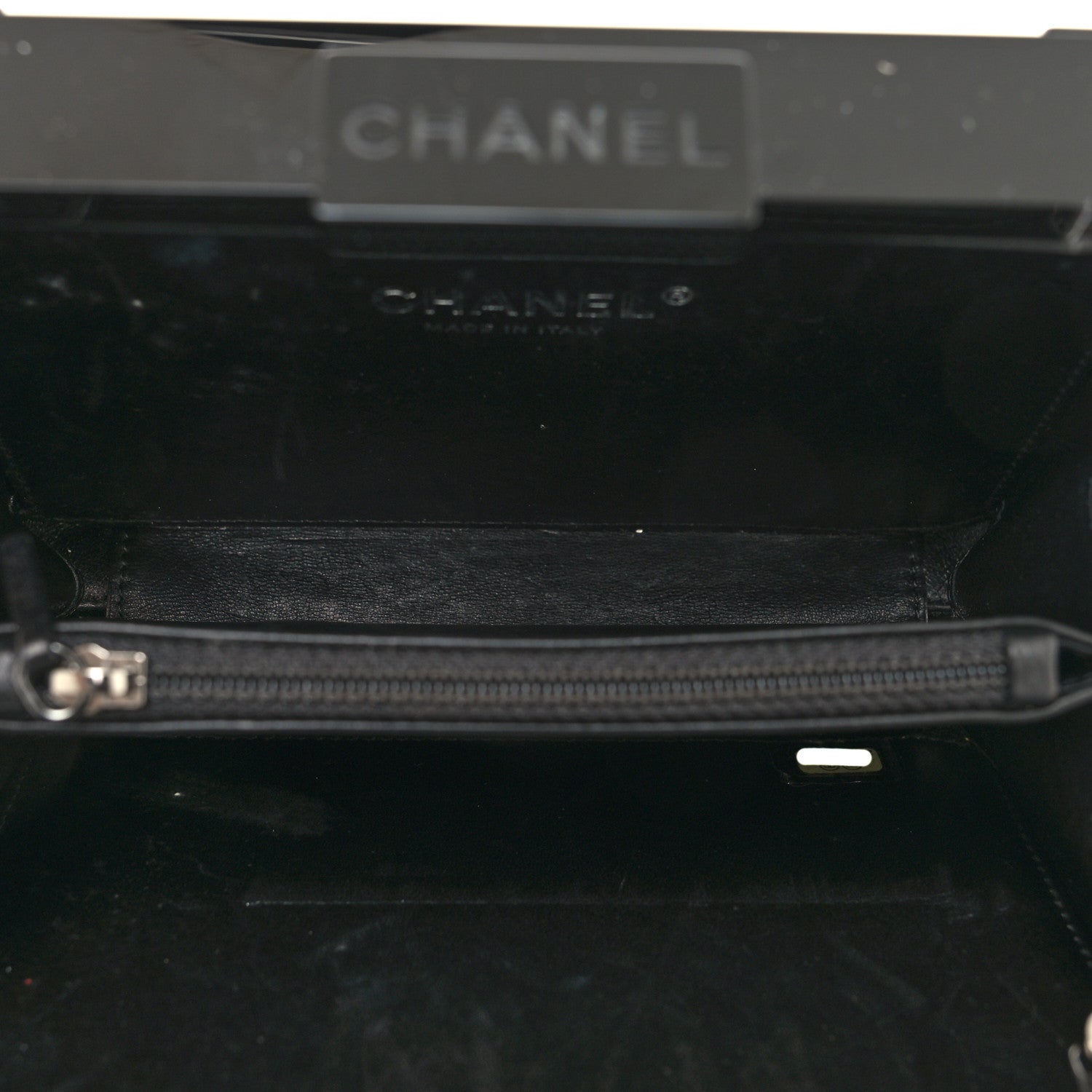 Chanel Plexiglass Barcode Boy Brick Lego Clutch Black 5 of 13