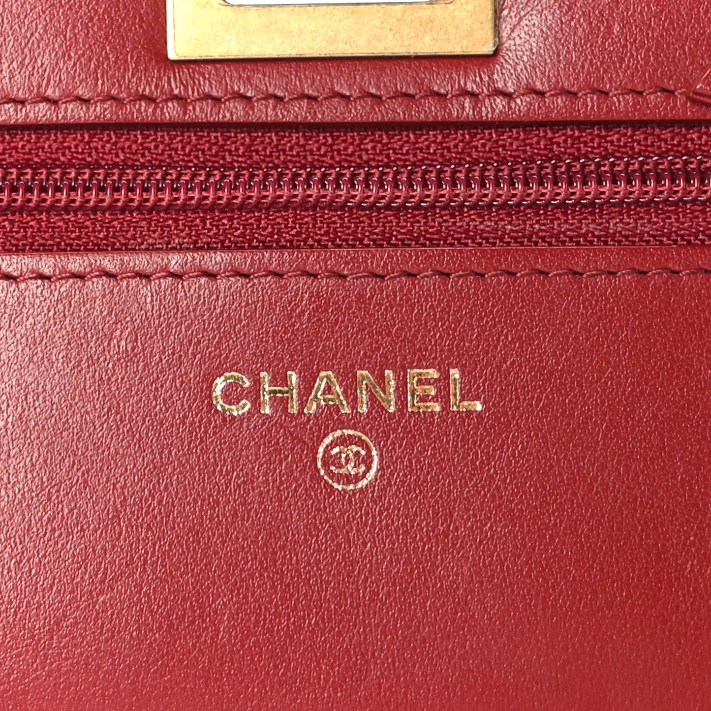 Aged Calfskin Quilted Reissue Wallet On Chain WOC Red