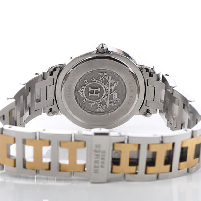 Hermes Stainless Steel 30mm Clipper Quartz Watch Gold 5 of 6