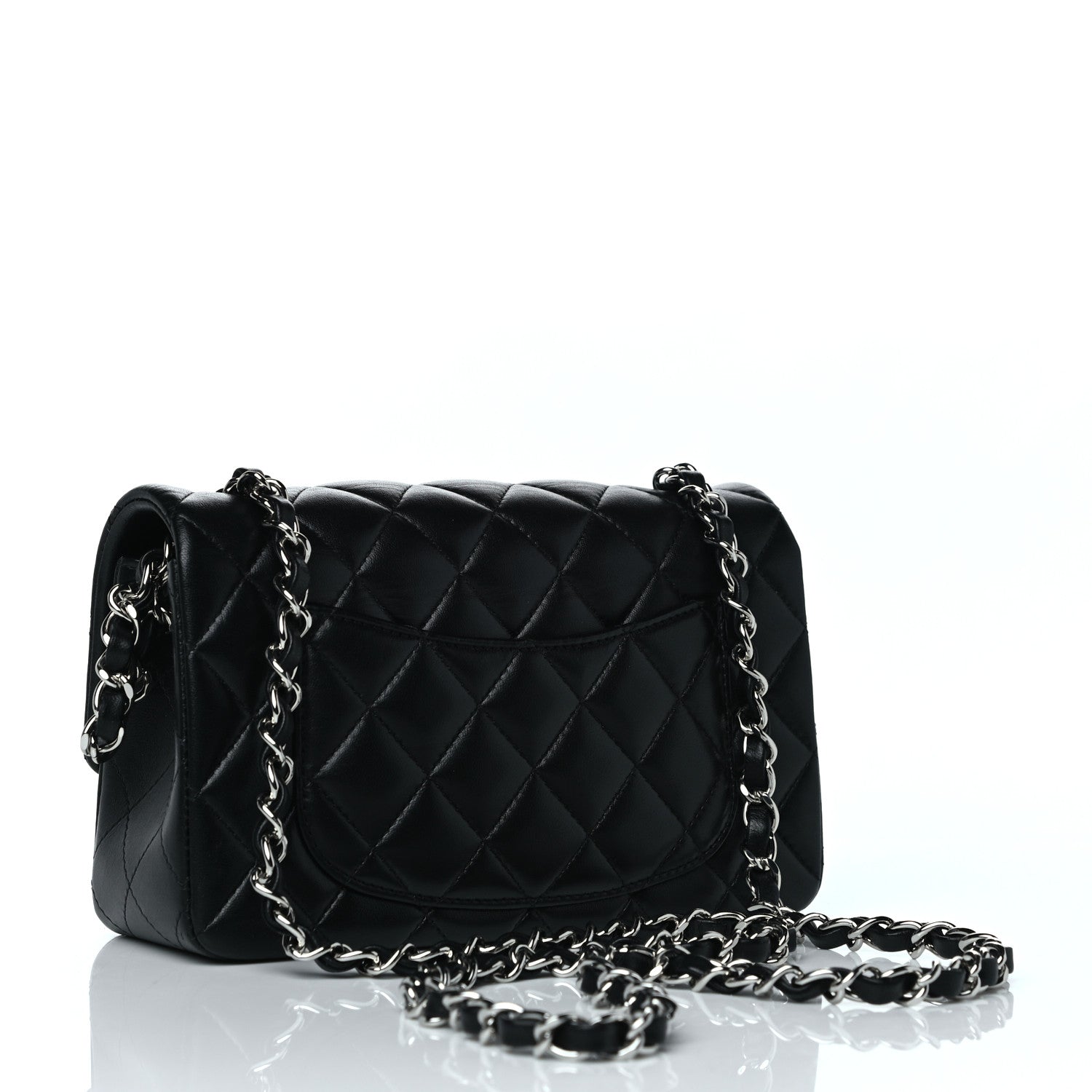 Chanel Lambskin Quilted Mini Rectangular Flap Black 3 of 22