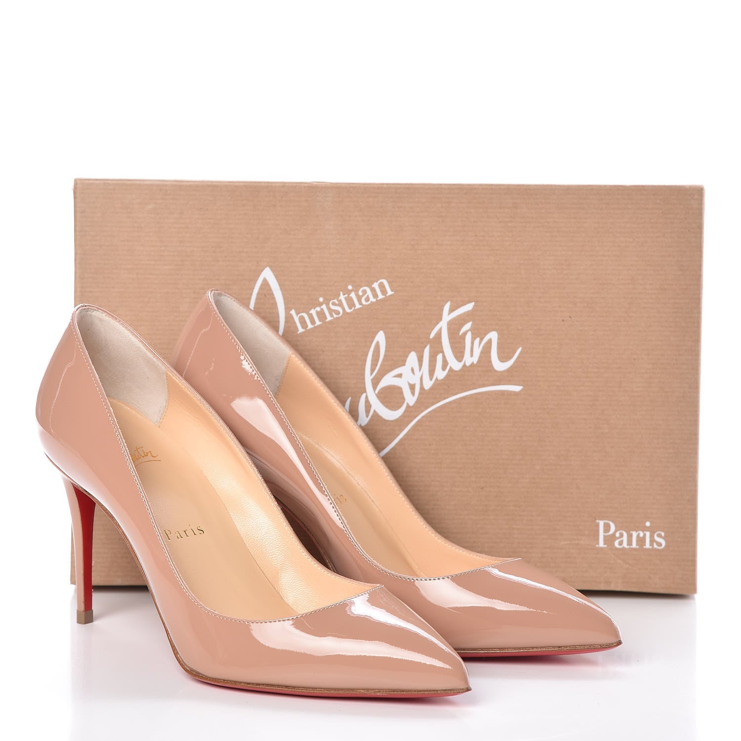 Christian Louboutin Patent Pigalle Follies 85 Pumps 37 Nude 10 of 10