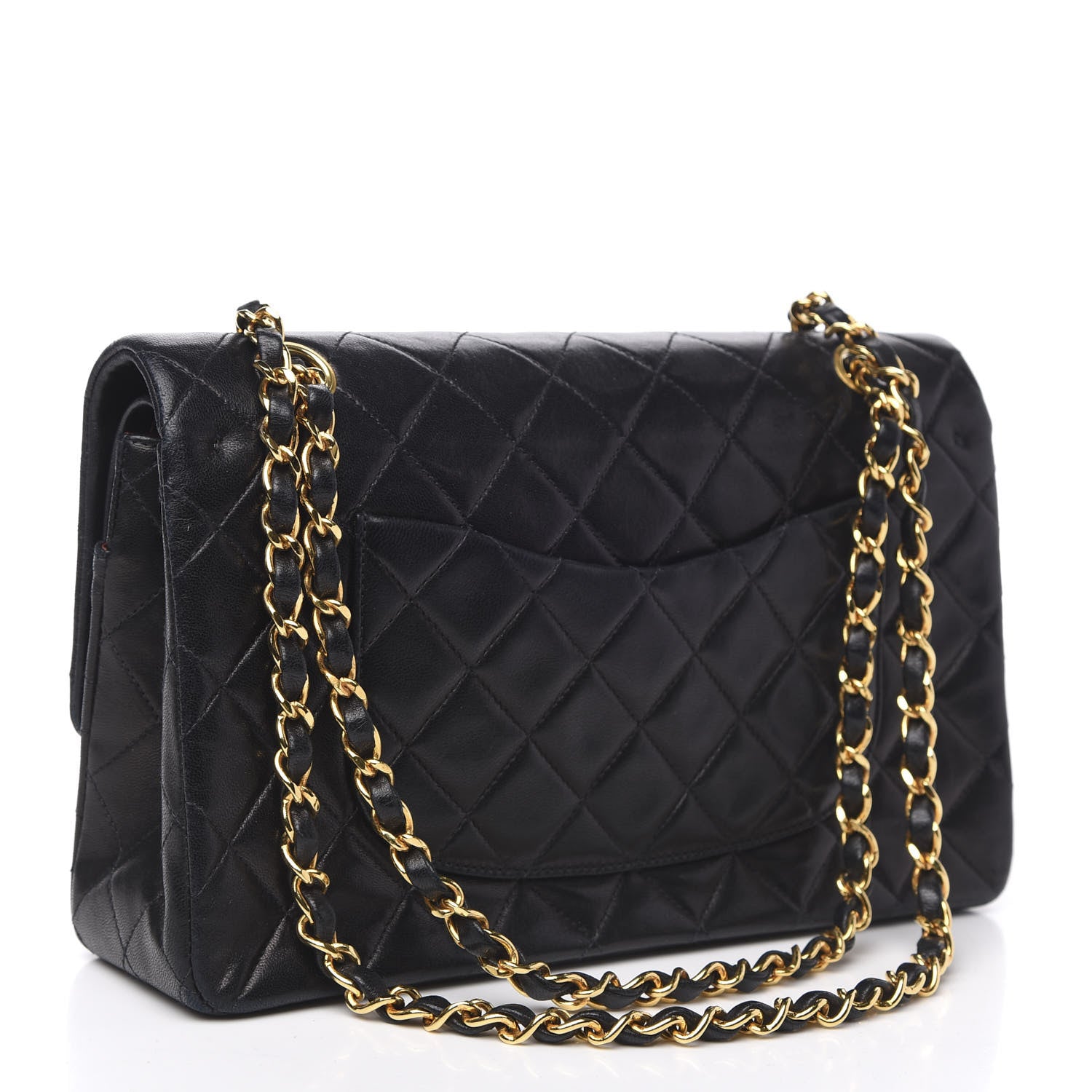 Chanel Lambskin Quilted Medium Double Flap Black 4 of 17