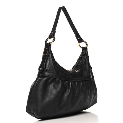 Fendi Vitello FF Perforated Chef Hobo Black 3 of 11