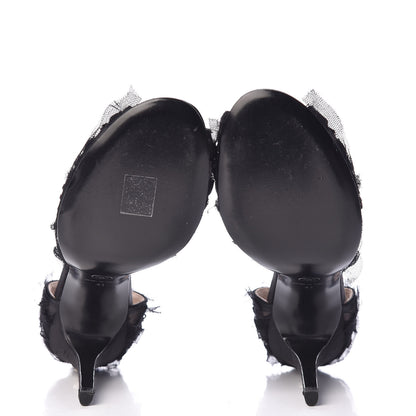 Chanel Mesh Open Toe CC Pumps 41 Black 5 of 11