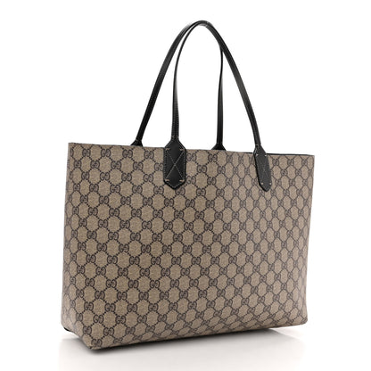 Gucci Calfskin GG Supreme Monogram Medium Reversible Tote Black 3 of 16