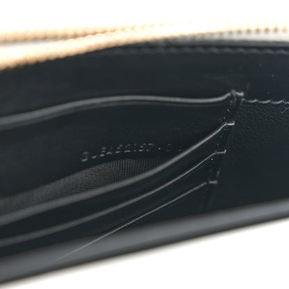Saint Laurent New Aspen Calfskin Bi-Color Monogram Sunset Chain Wallet Black Dirty White 7 of 14