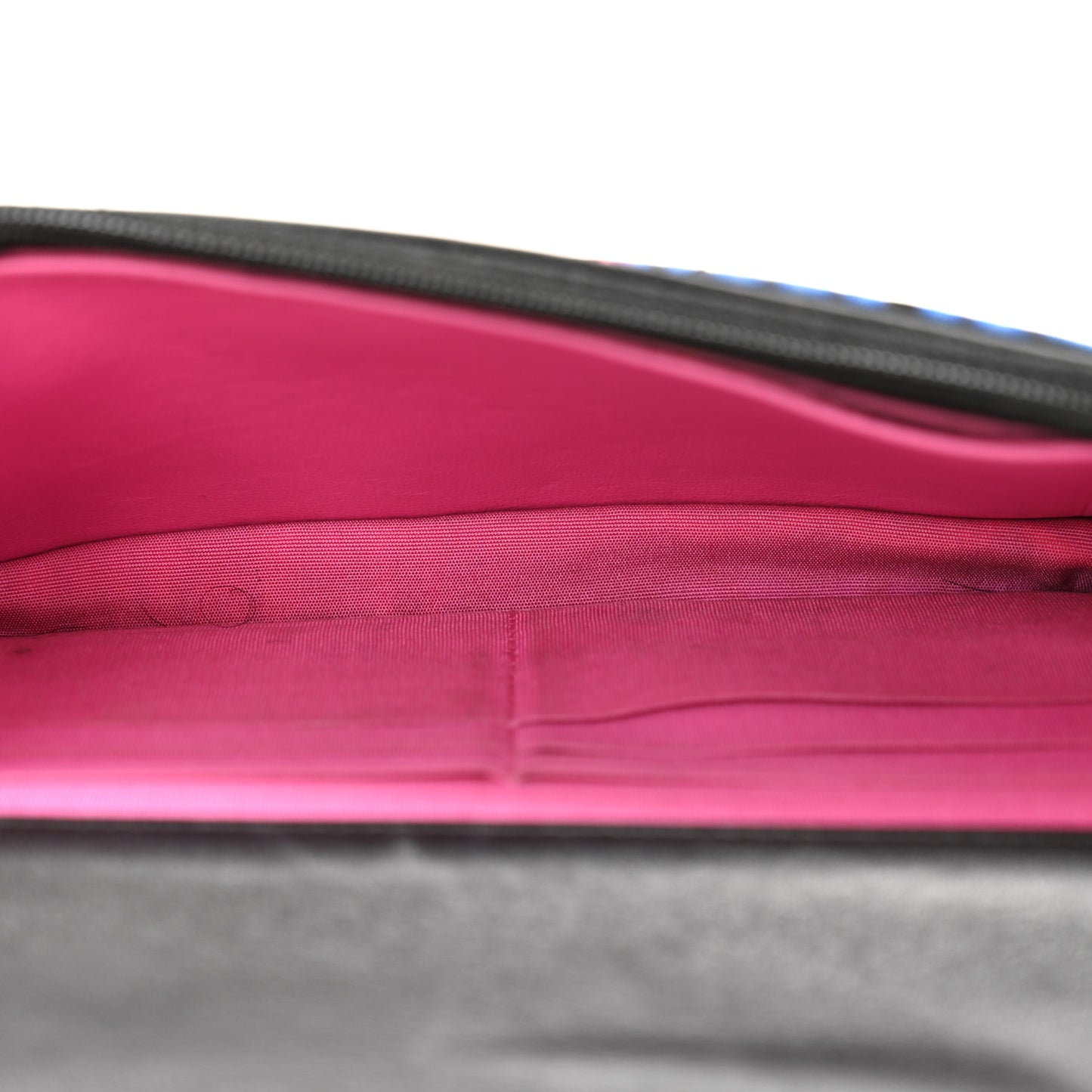 Fabric Printed Chanel 19 Wallet On Chain WOC Black Multicolor