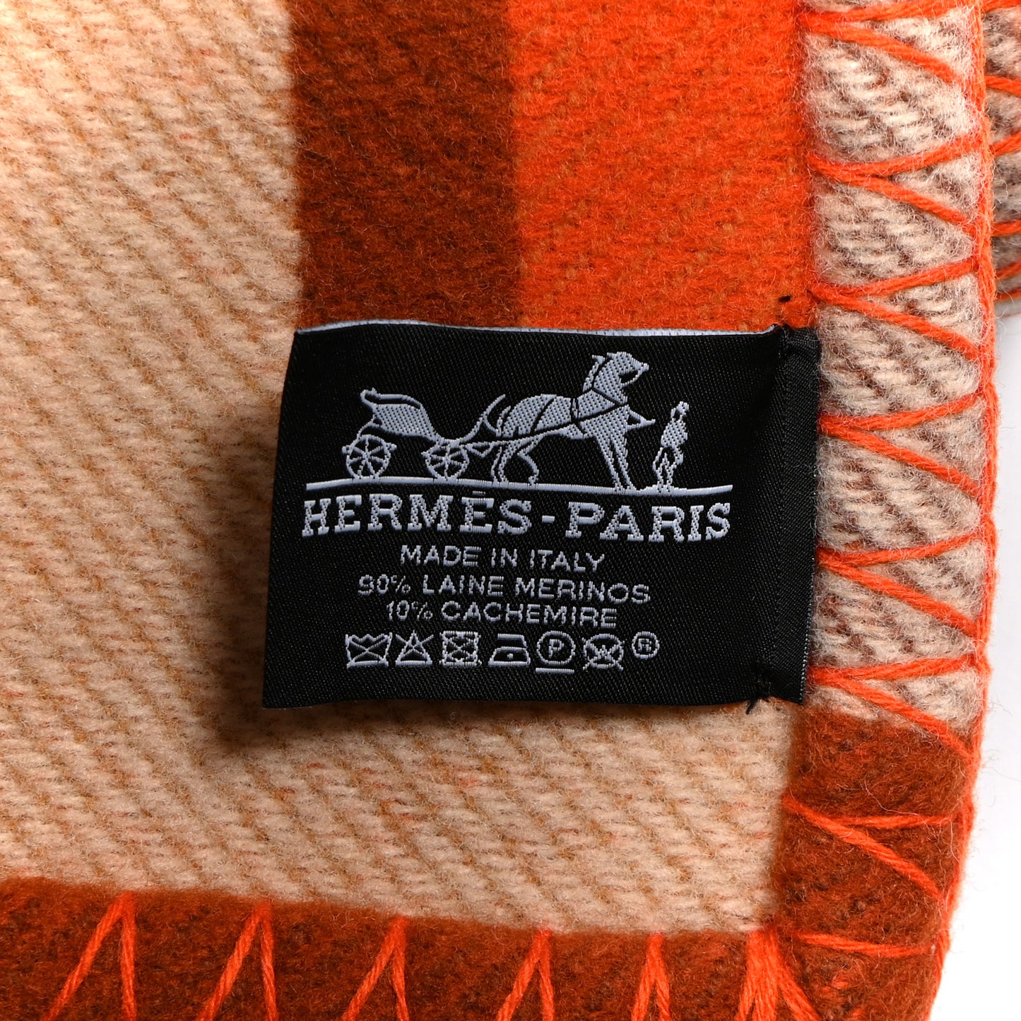 Wool Cashmere Ithaque Blanket Terrocotta
