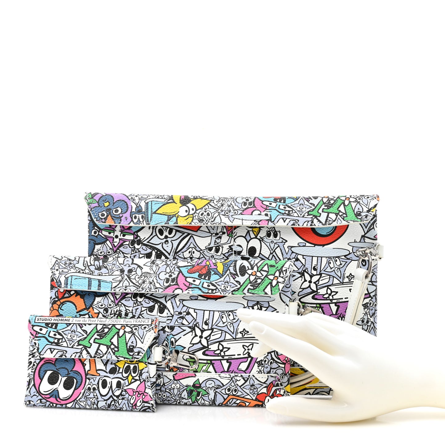 Monogram Comics Trio Envelope Pouch Multicolor