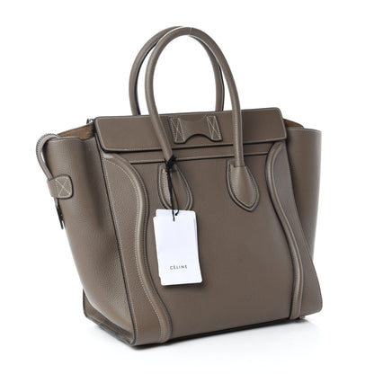 Celine Drummed Calfskin Mini Luggage Souris 3 of 12