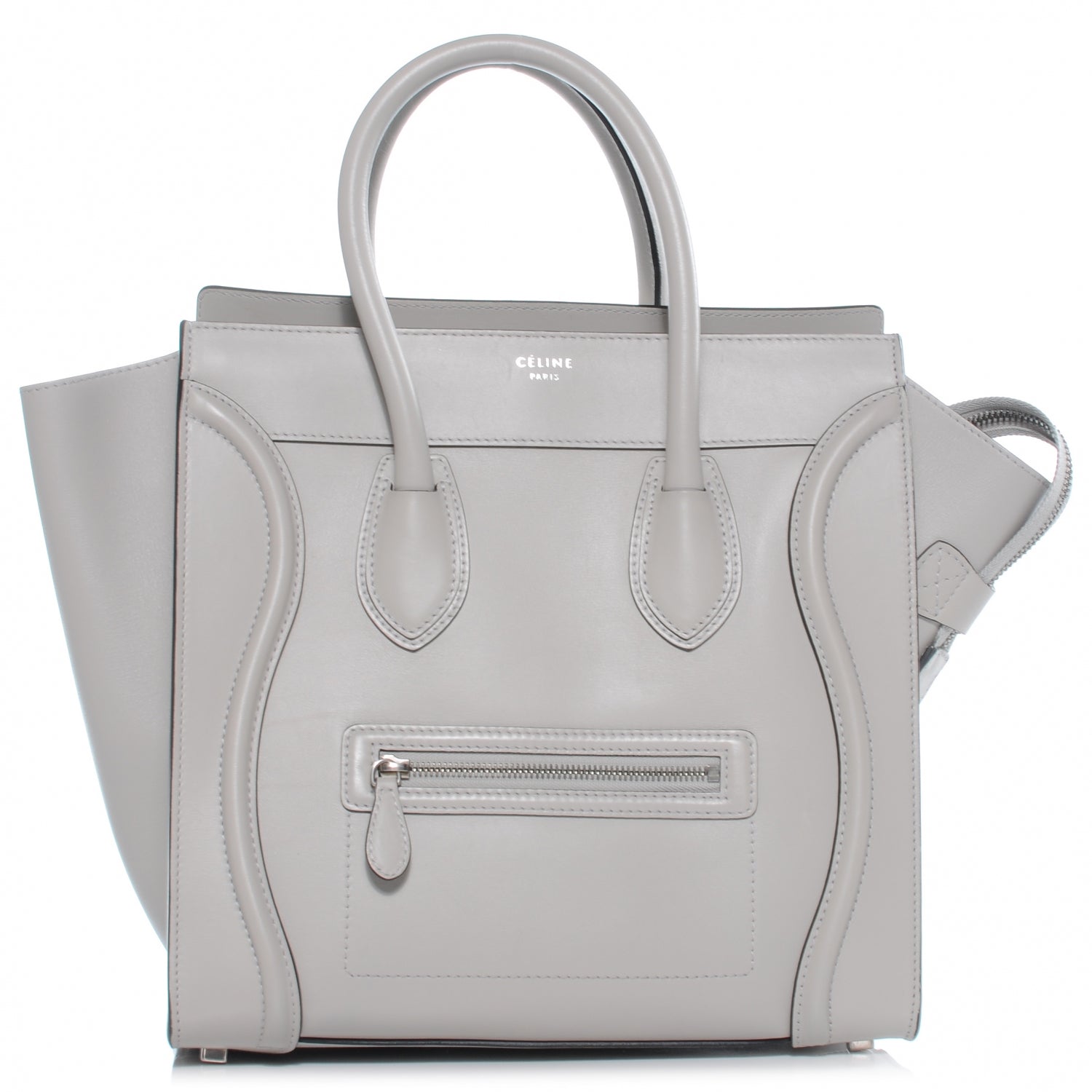 Celine Palmelato Leather Mini Luggage Bag Light Grey 1 of 10