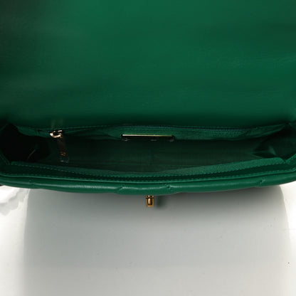 Chanel Lambskin Quilted Medium Chanel 19 Flap Green 5 of 11