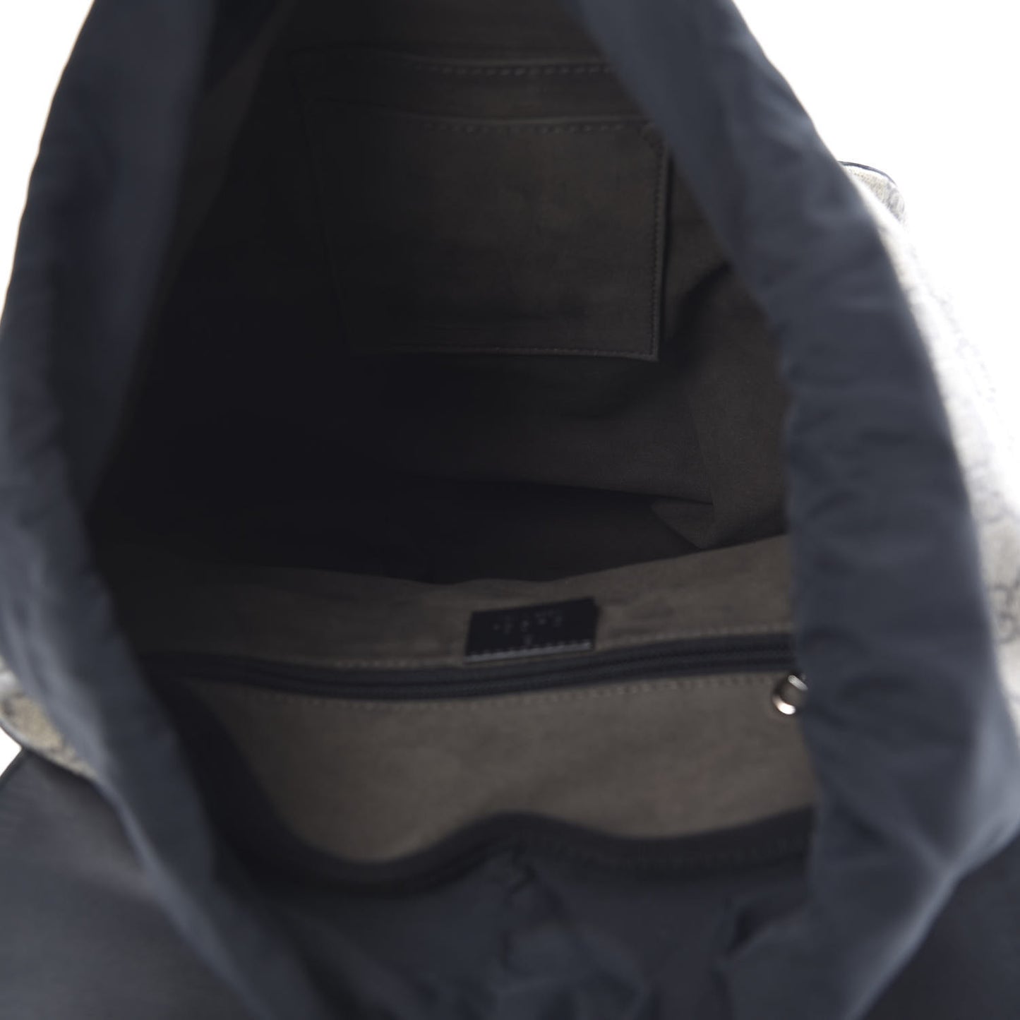 GG Supreme Monogram Single Buckle Backpack Beige Black