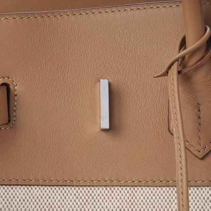 Hermes Swift Toile Birkin 35 Biscuit 20 of 38