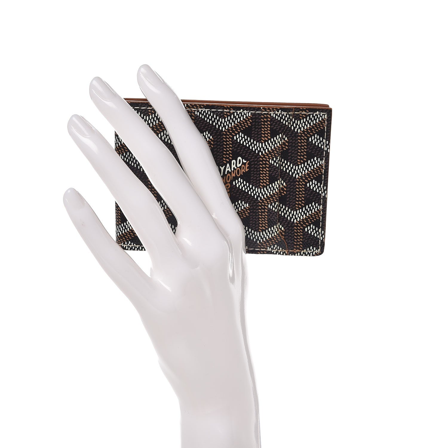 Goyard Goyardine Multi Slot Bi-Fold Wallet Black Gold 2 of 7