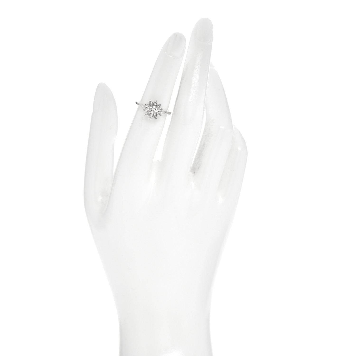 Tiffany Platinum Diamond Enchant Garden Flower Ring 49 4.75 2 of 5
