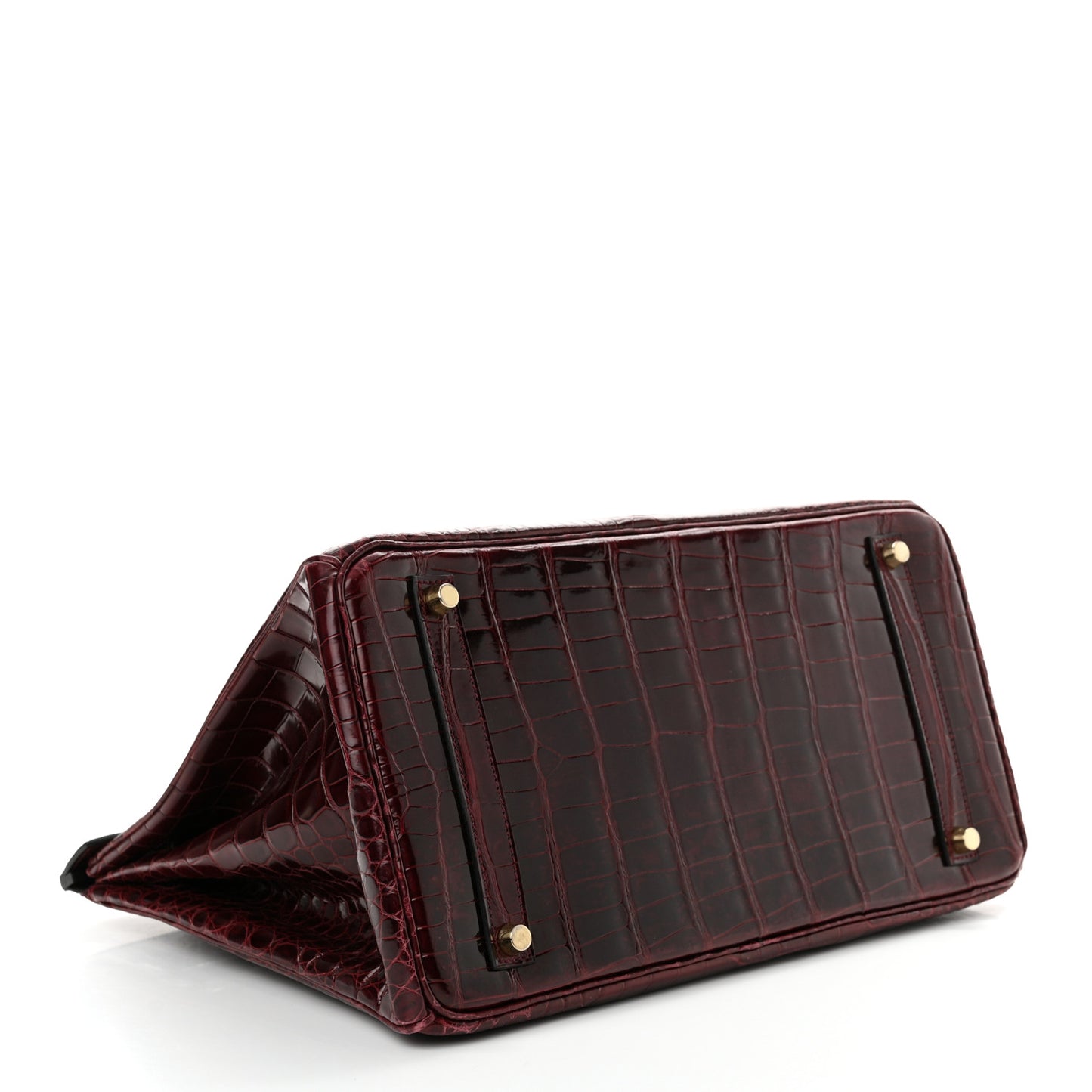 Shiny Porosus Crocodile Birkin 35 Bourgogne