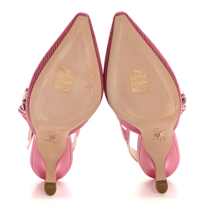 Christian Dior Technical Canvas Ribbon J Adior Slingback 65mm Pumps 37.5 Dusty Pink 6 of 11