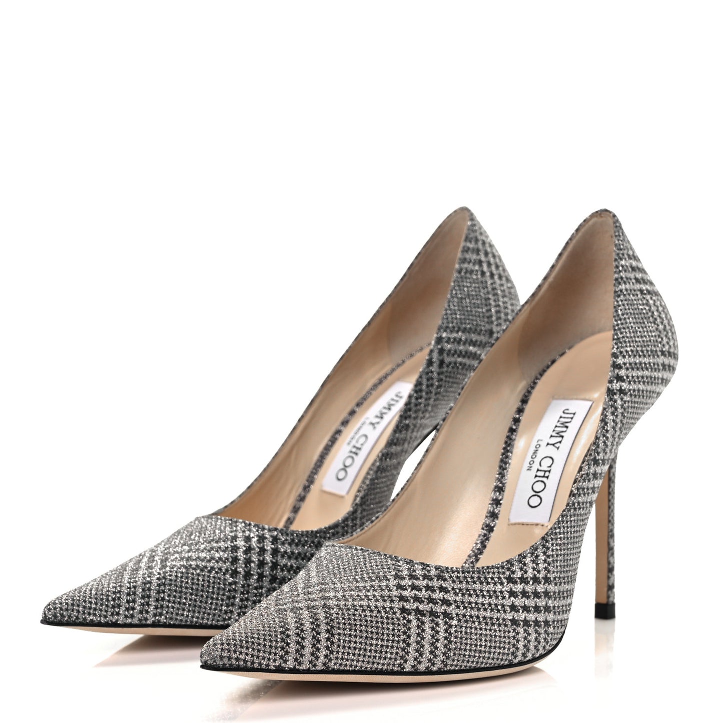 Prince Of Stars Glitter Fabric Love 100 Pumps 37.5 Silver