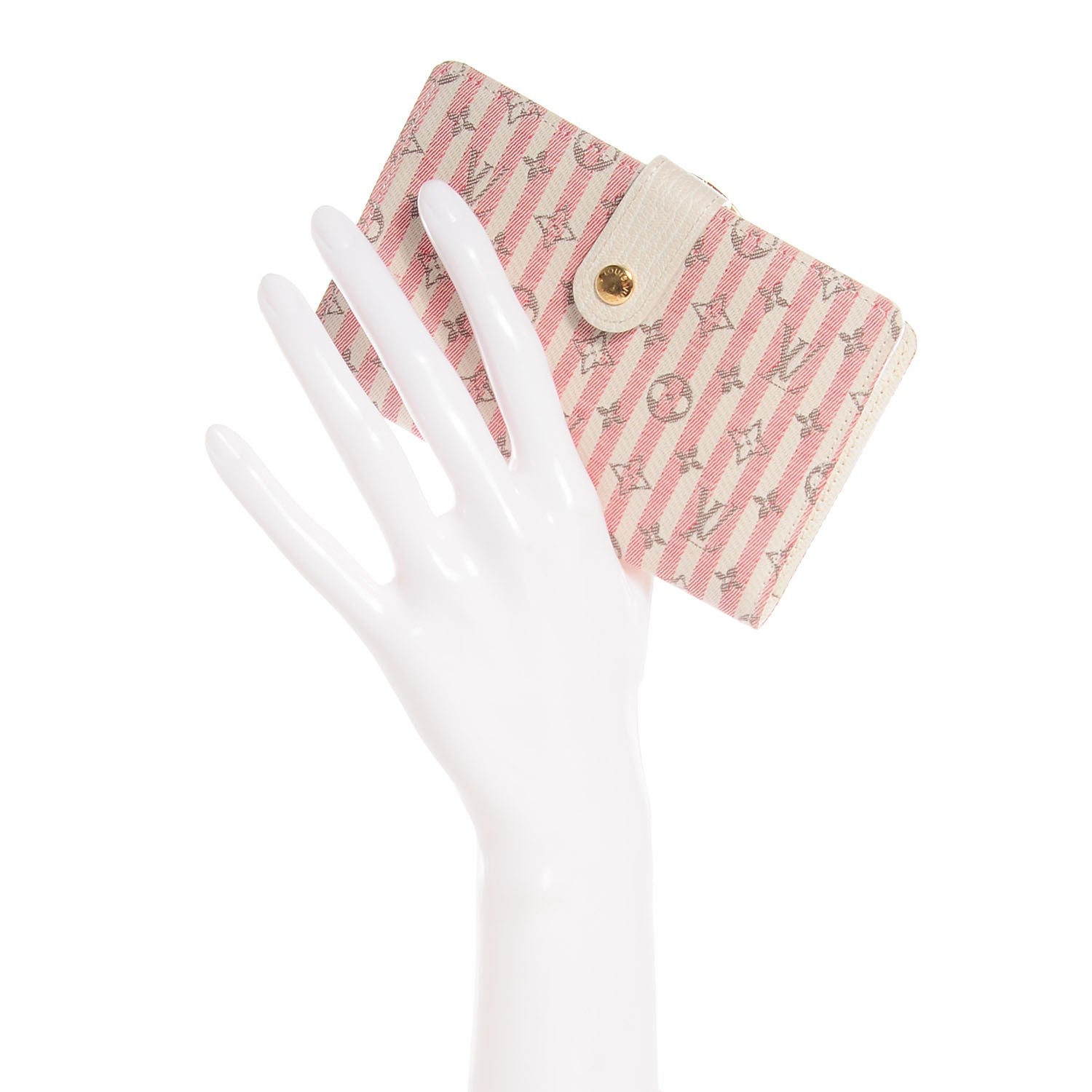 Louis Vuitton Mini Lin Croisette French Purse Wallet Rouge 2 of 7