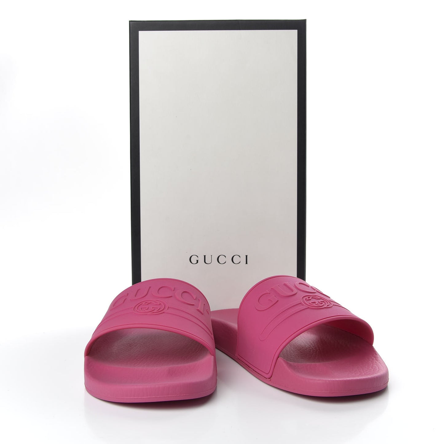 Rubber Logo Stamped Mens Slide Sandals 10 Fuchsia