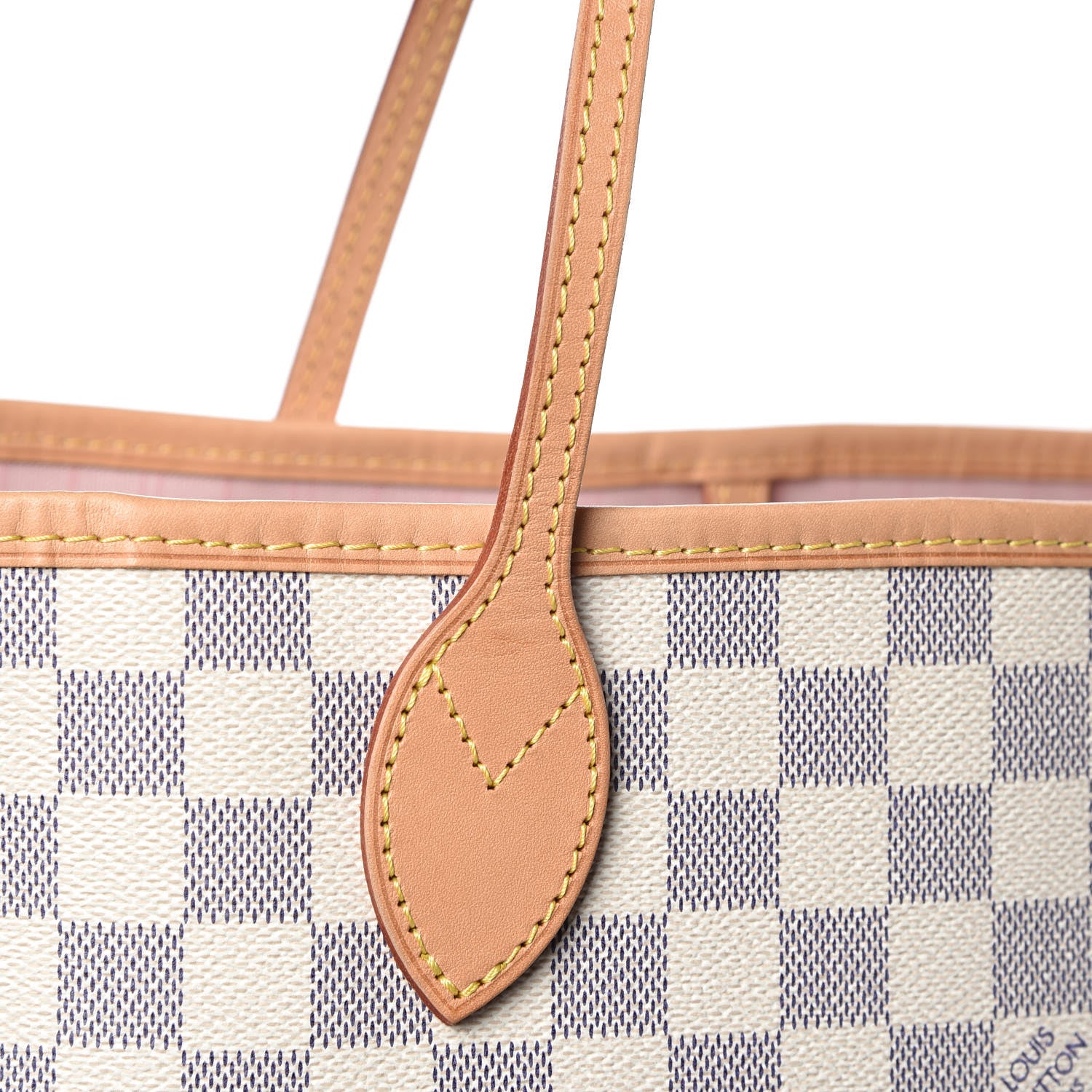 Louis Vuitton Damier Azur Neo Neverfull MM Rose Ballerine 10 of 11