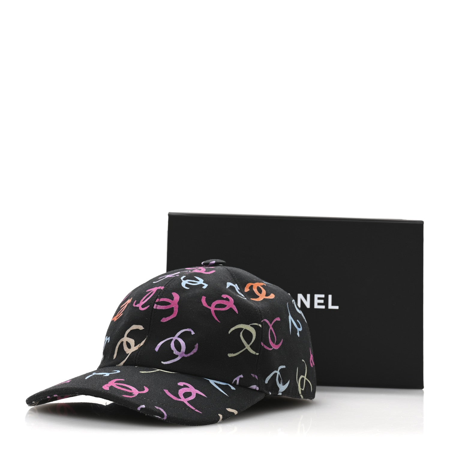 Chanel Cotton CC Cap Hat Black Multicolor 9 of 9