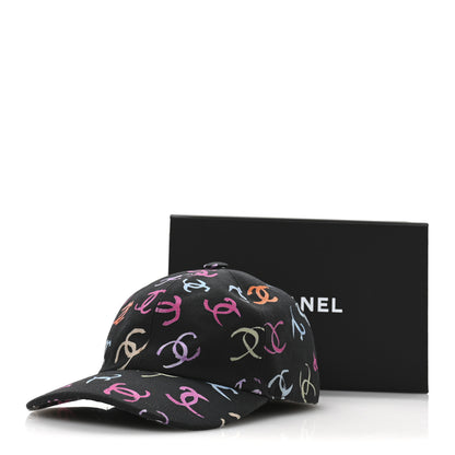 Chanel Cotton CC Cap Hat Black Multicolor 9 of 9