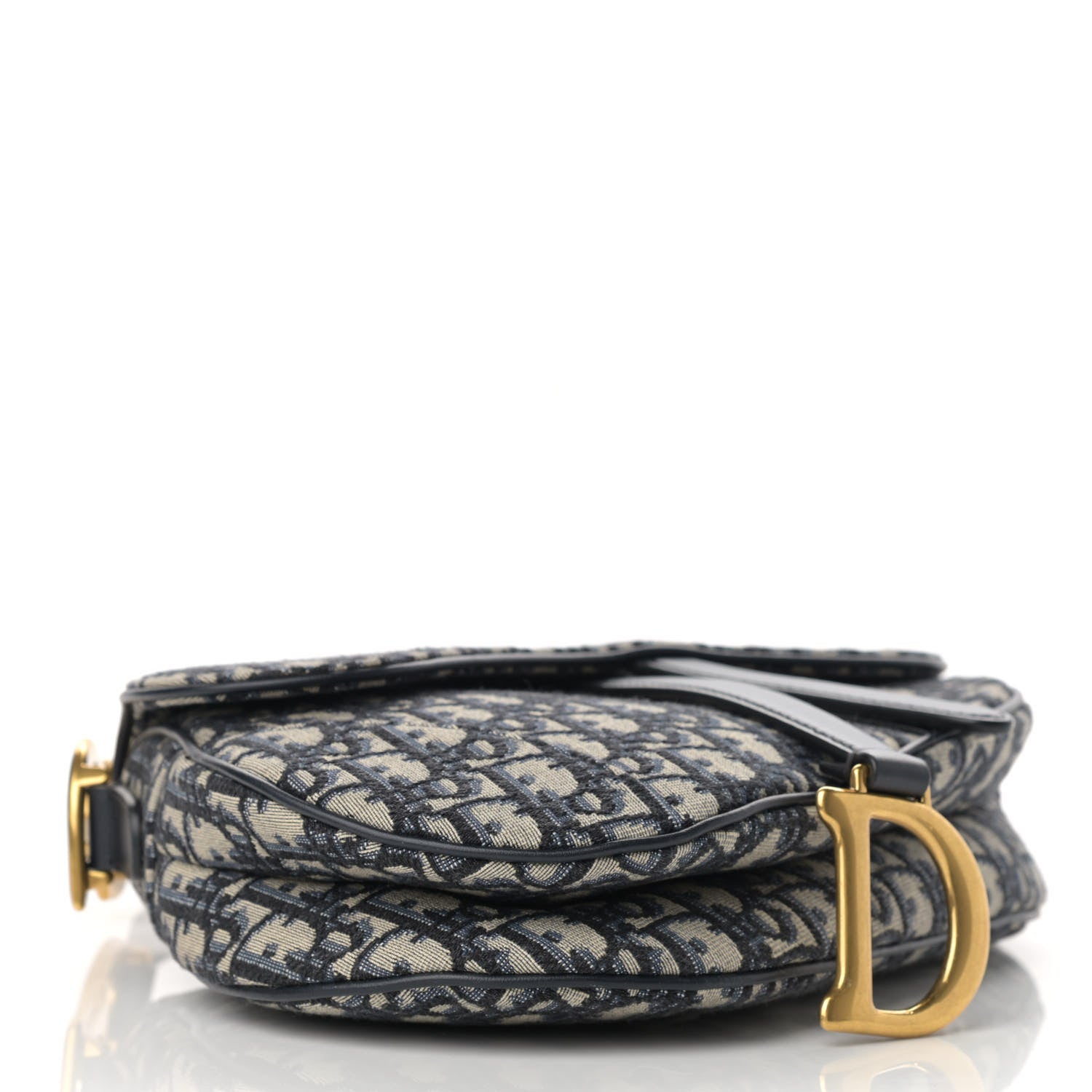 Christian Dior Oblique Saddle Bag Blue 4 of 10