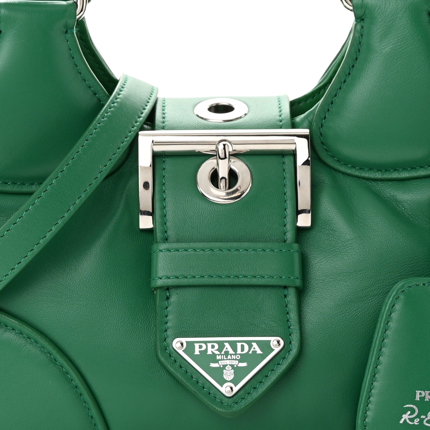 Prada Nappa Soft Padded Re-Edition 2002 Moon Bag Mango 8 of 10