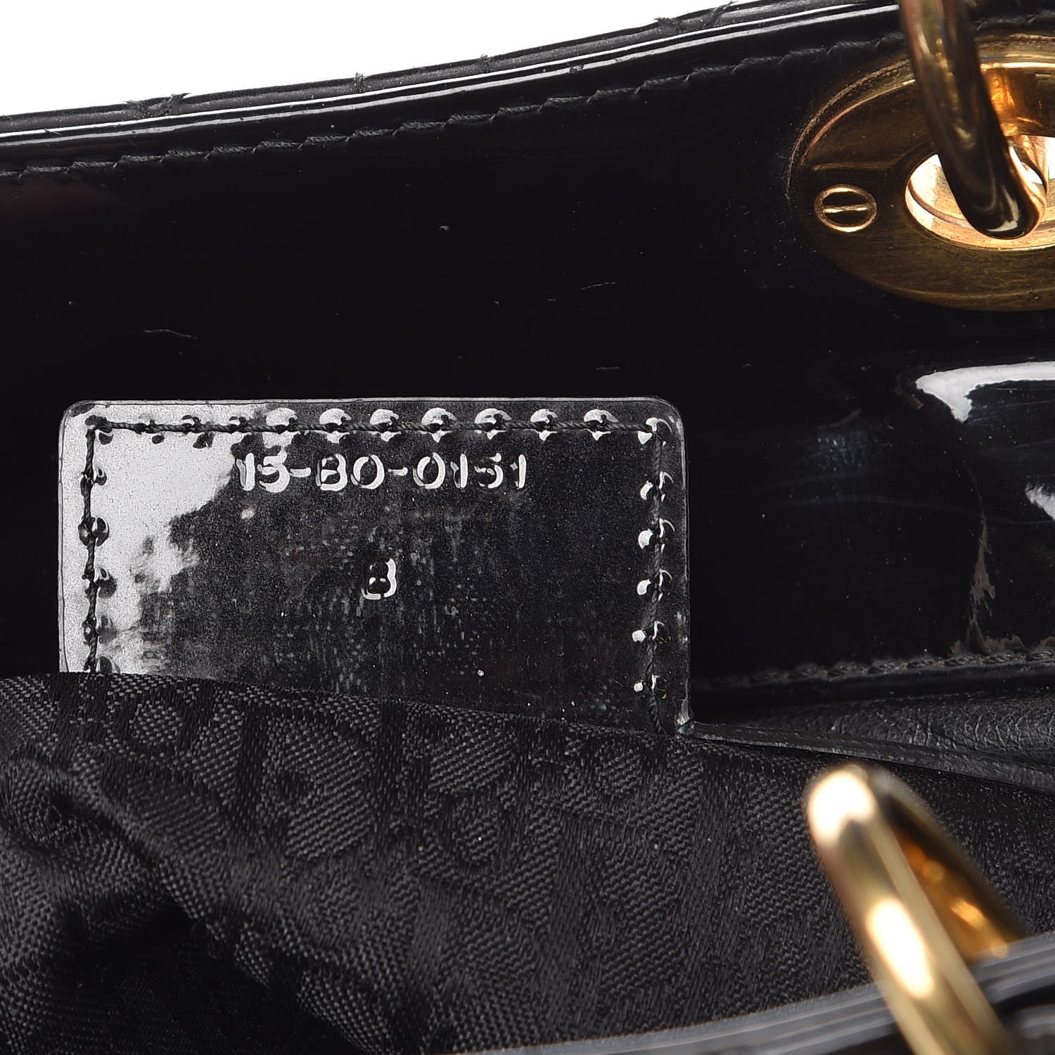 Christian Dior Patent Cannage Large Lady Dior Black 8 of 12