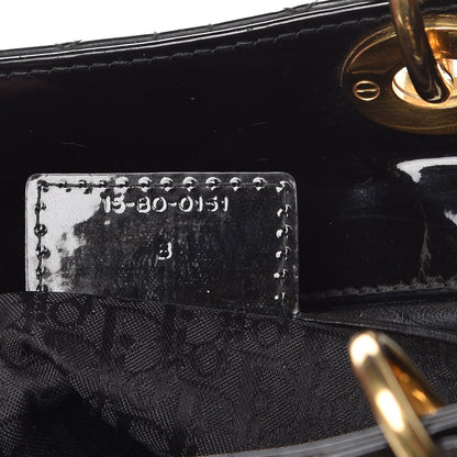 Christian Dior Patent Cannage Large Lady Dior Black 8 of 12