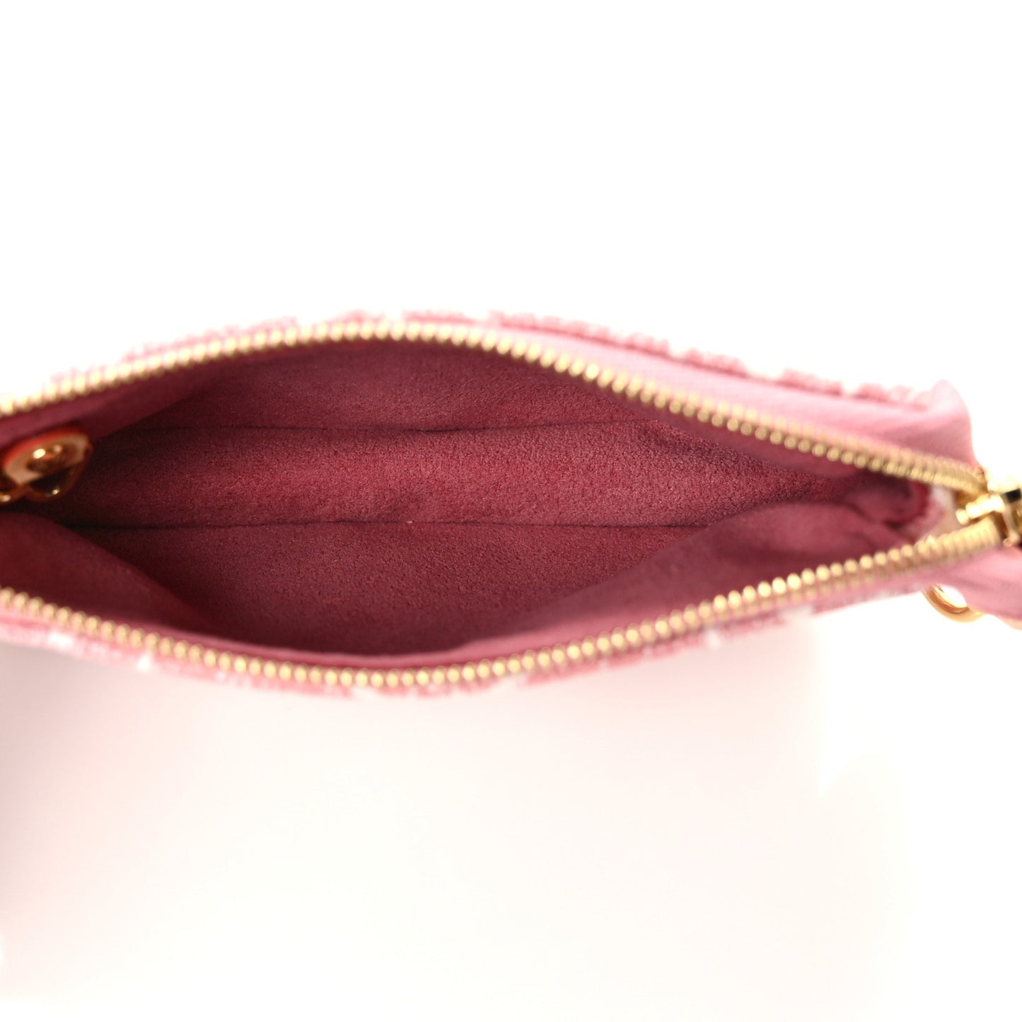 Denim Jacquard Monogram Micro Pochette Accessories Rose
