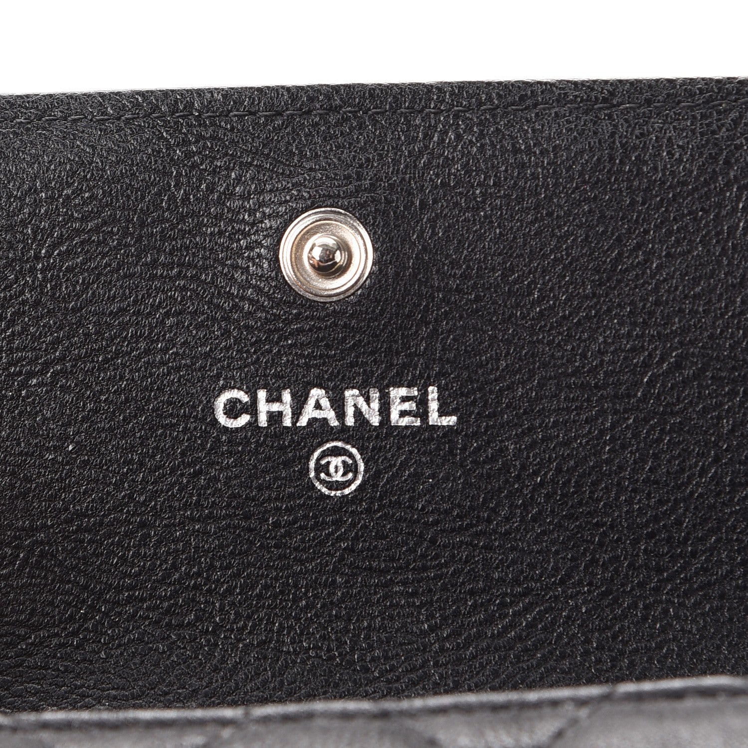 Chanel Calfskin Quilted Boy Chain Around Flap Wallet Black 6 of 8