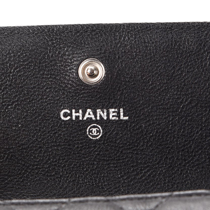 Chanel Calfskin Quilted Boy Chain Around Flap Wallet Black 6 of 8