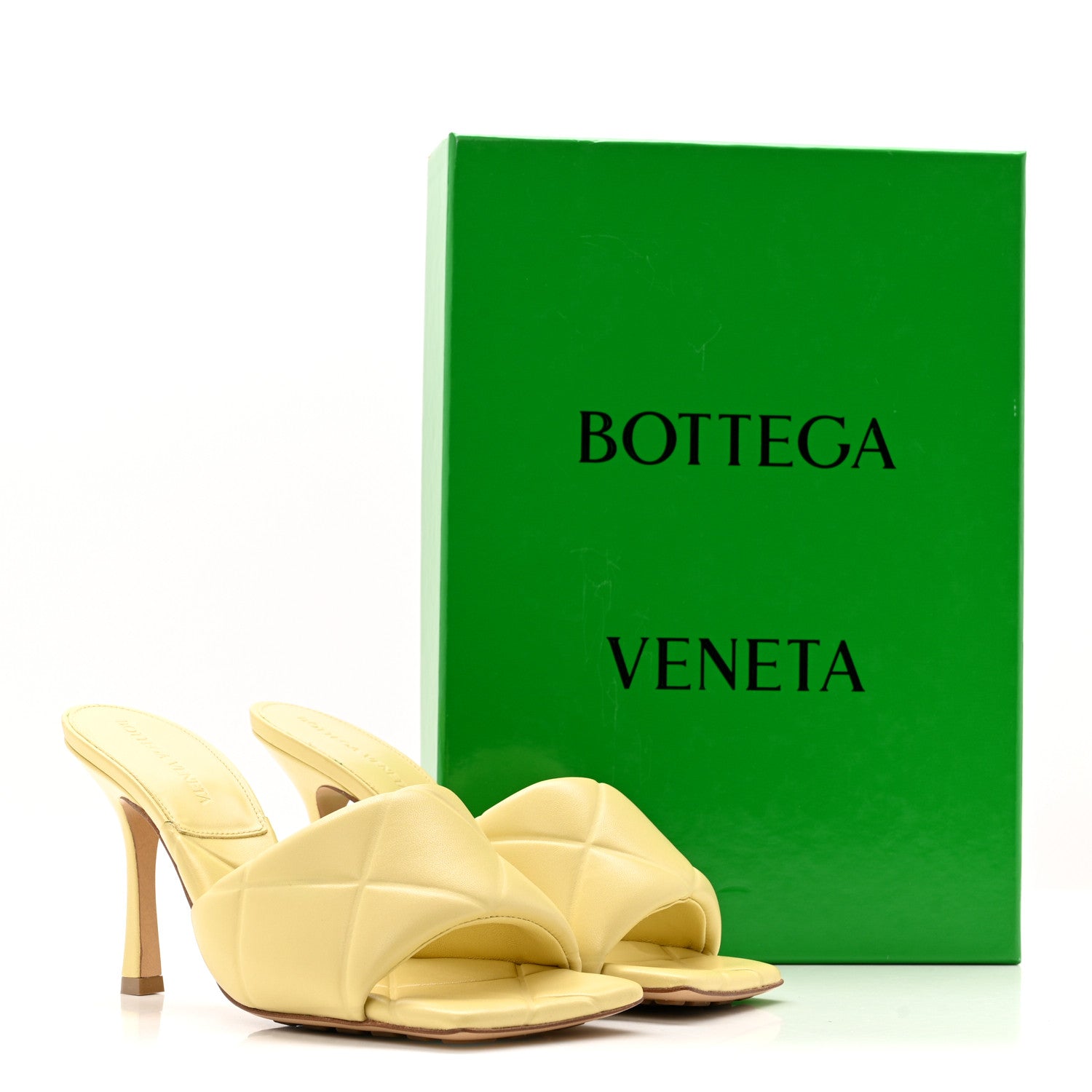 Bottega Veneta Nappa Quilted Rubber Lido Mule Sandals 37.5 Moon Beam 11 of 11