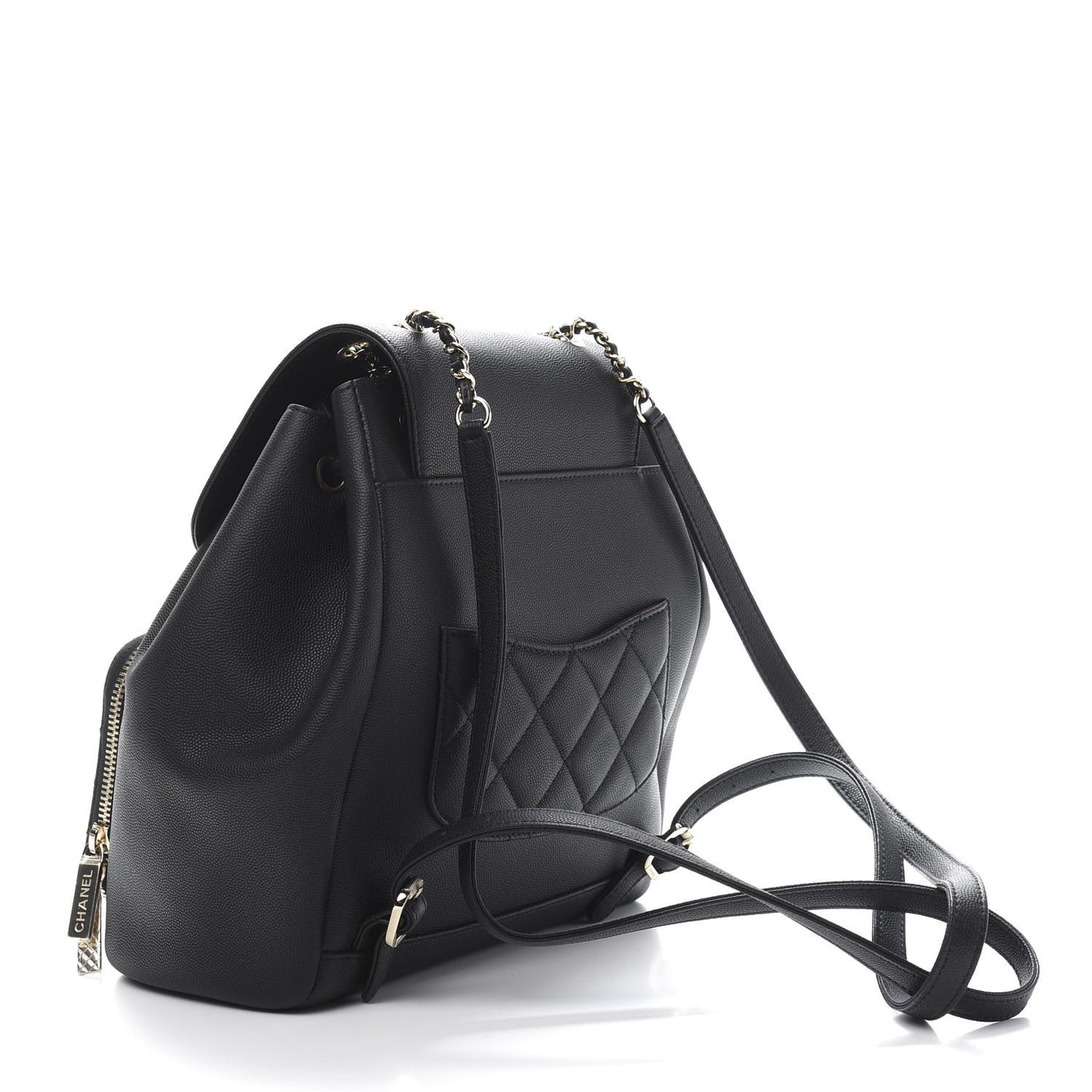 Caviar Quilted Business Affinity Backpack Black