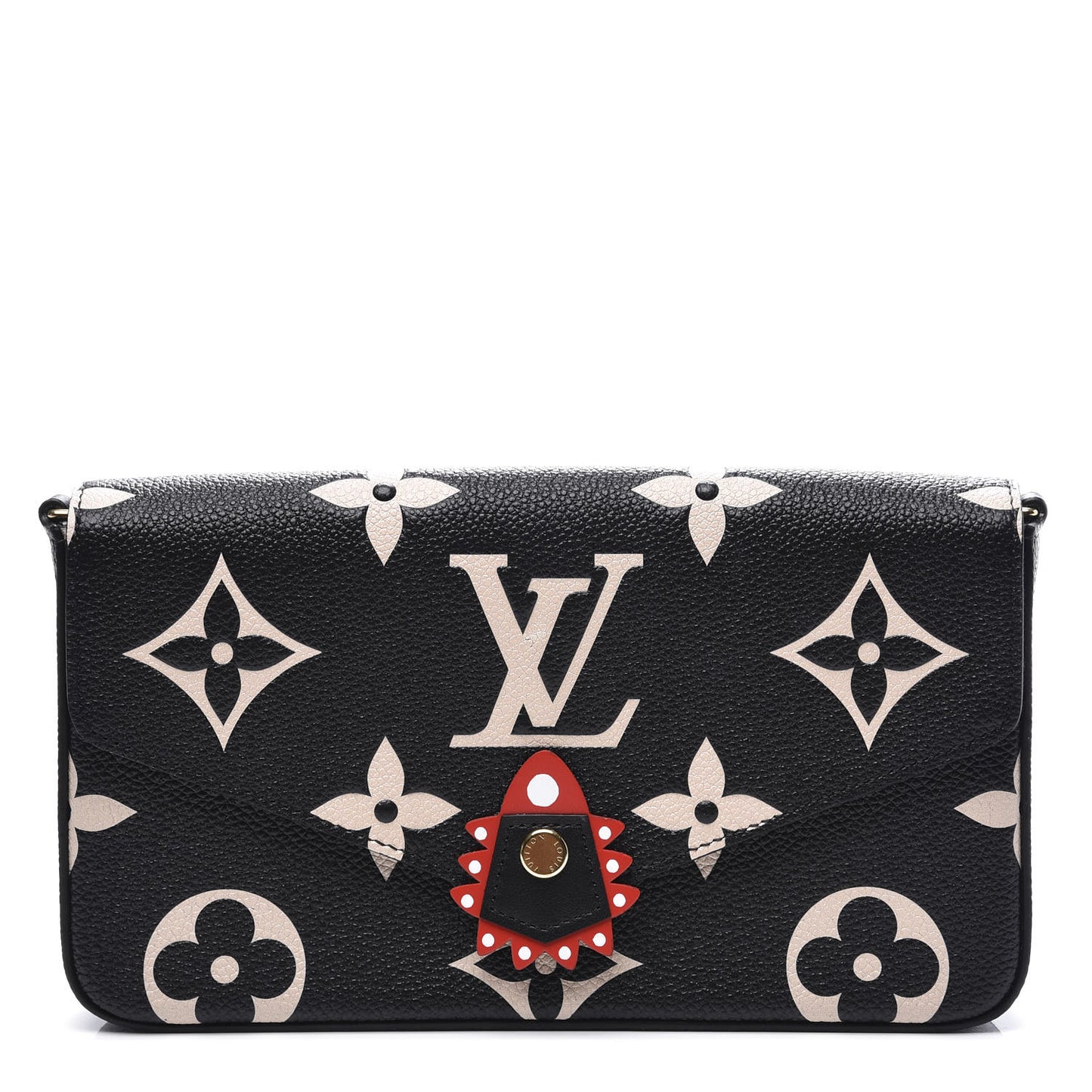 Empreinte Monogram Giant Crafty Pochette Felicie Black Creme