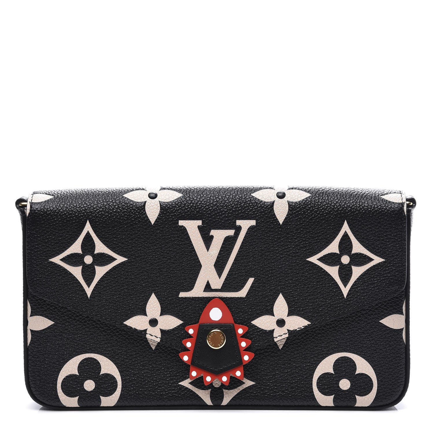 Louis Vuitton Empreinte Monogram Giant Crafty Pochette Felicie Black Creme 1 of 9