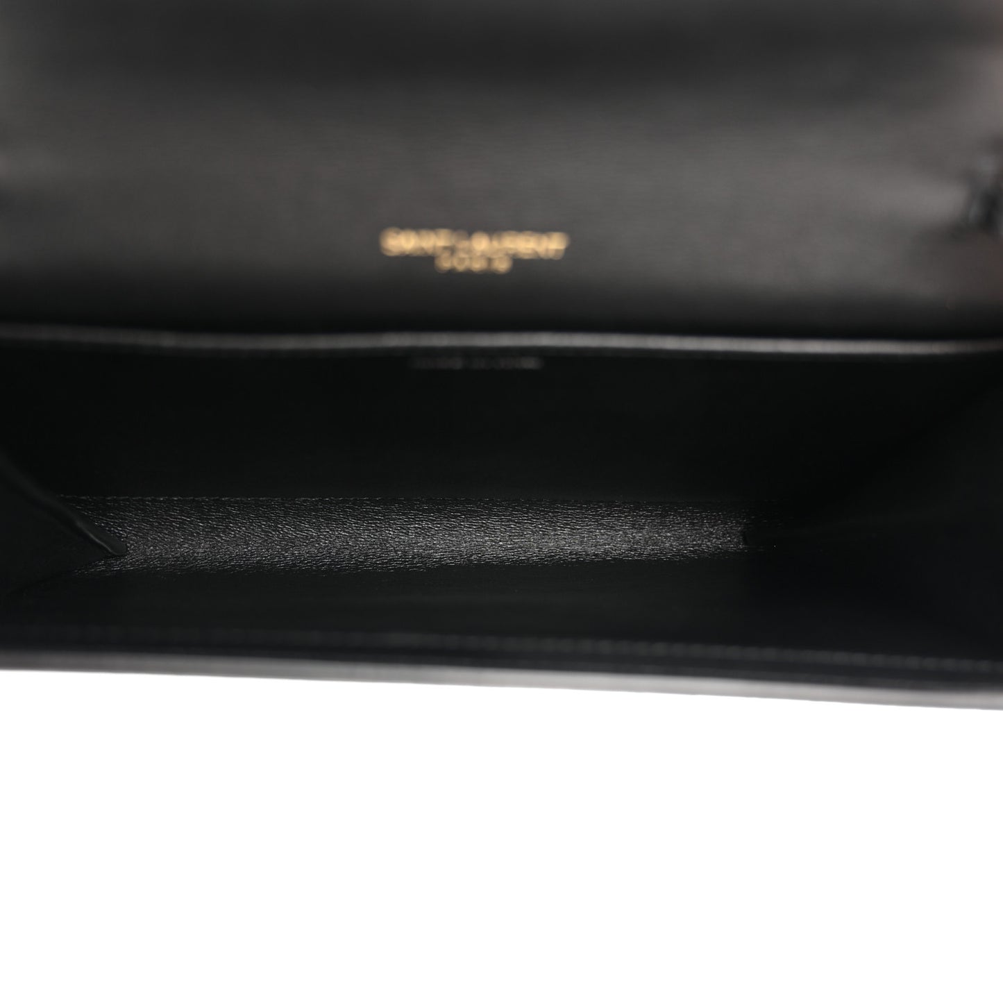 Calfskin Python Embossed Monogram Uptown Chain Wallet Black