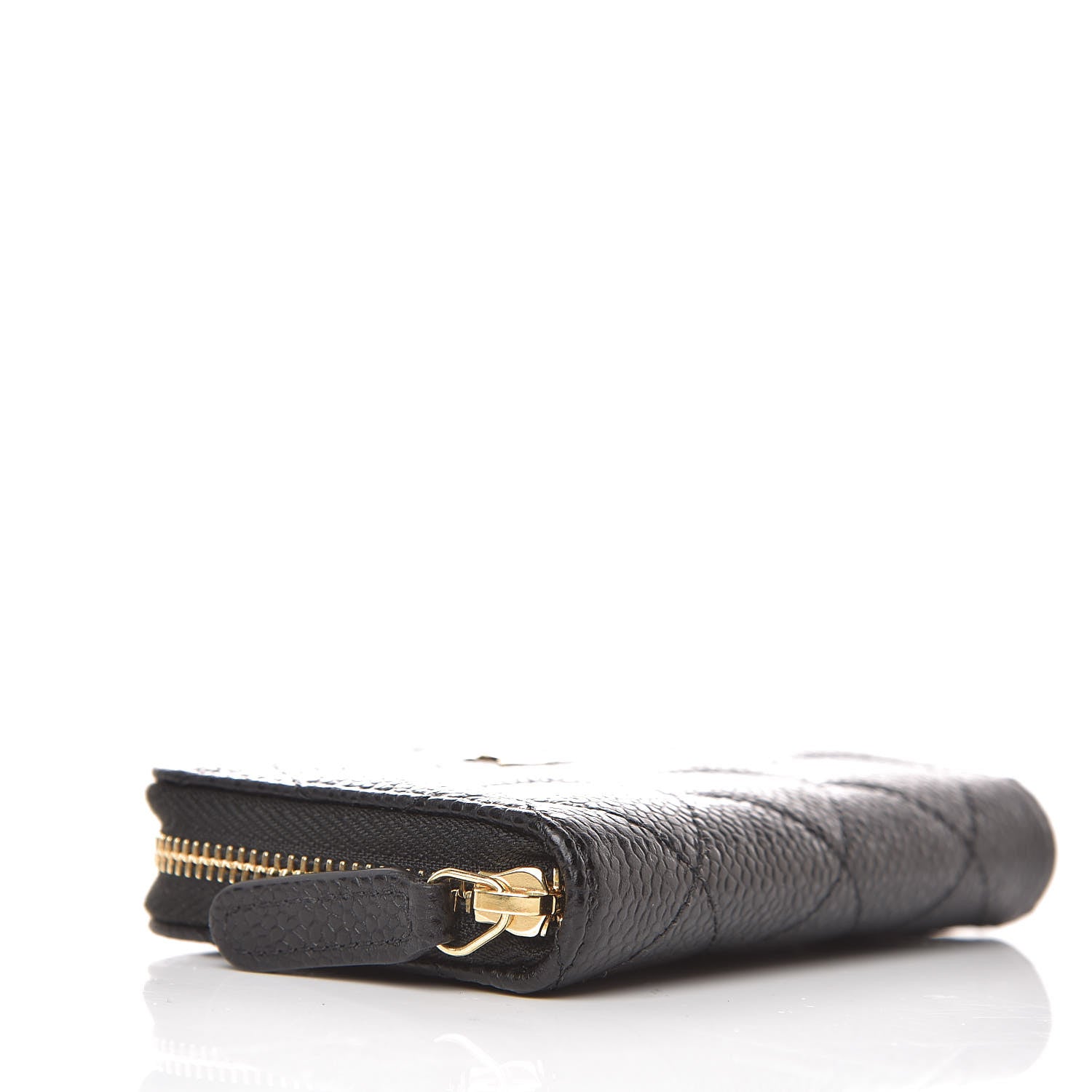 Chanel Caviar Quilted Zip Coin Purse Black 4 of 8