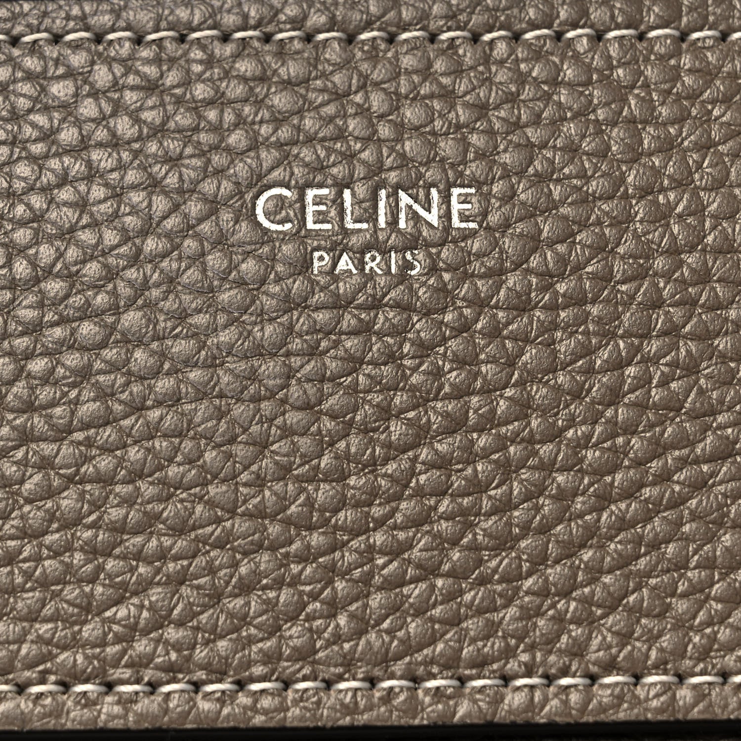 Celine Drummed Calfskin Mini Luggage Souris 6 of 9