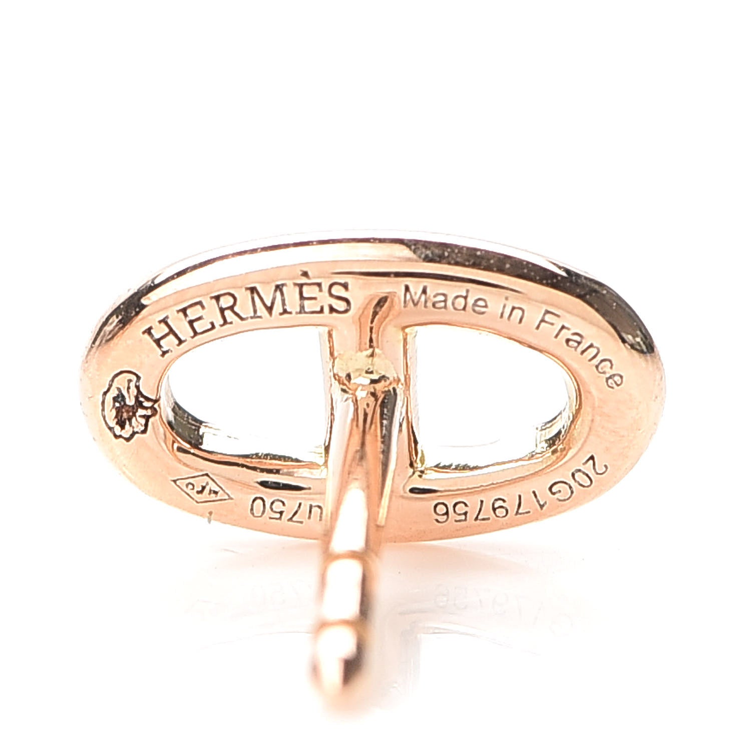 Hermes 18K Rose Gold TPM Farandole Stud Earrings 4 of 5