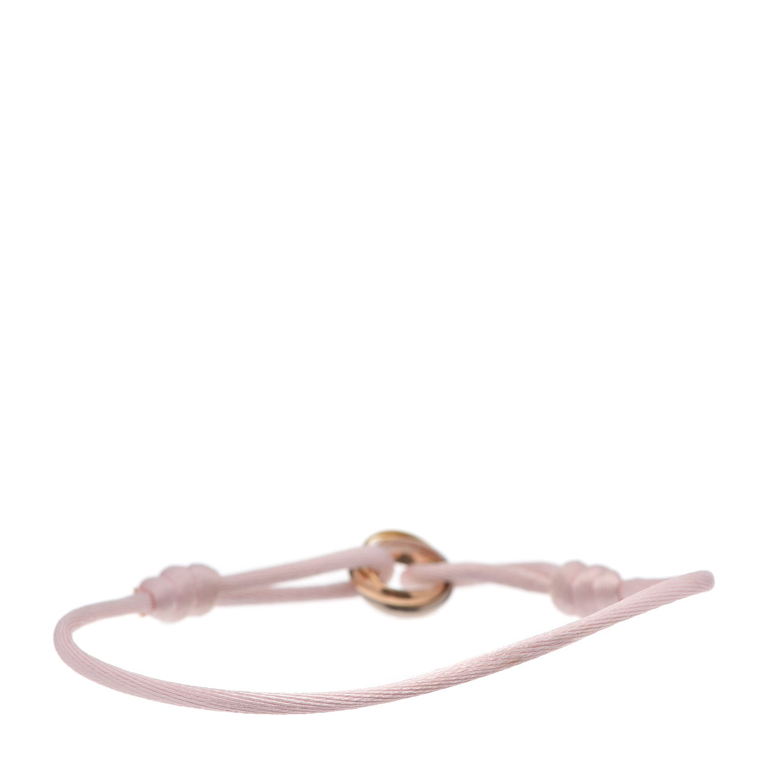 Cartier 18K Pink Yellow White Gold Trinity Adjustable Cord Bracelet Pale Pink 3 of 6
