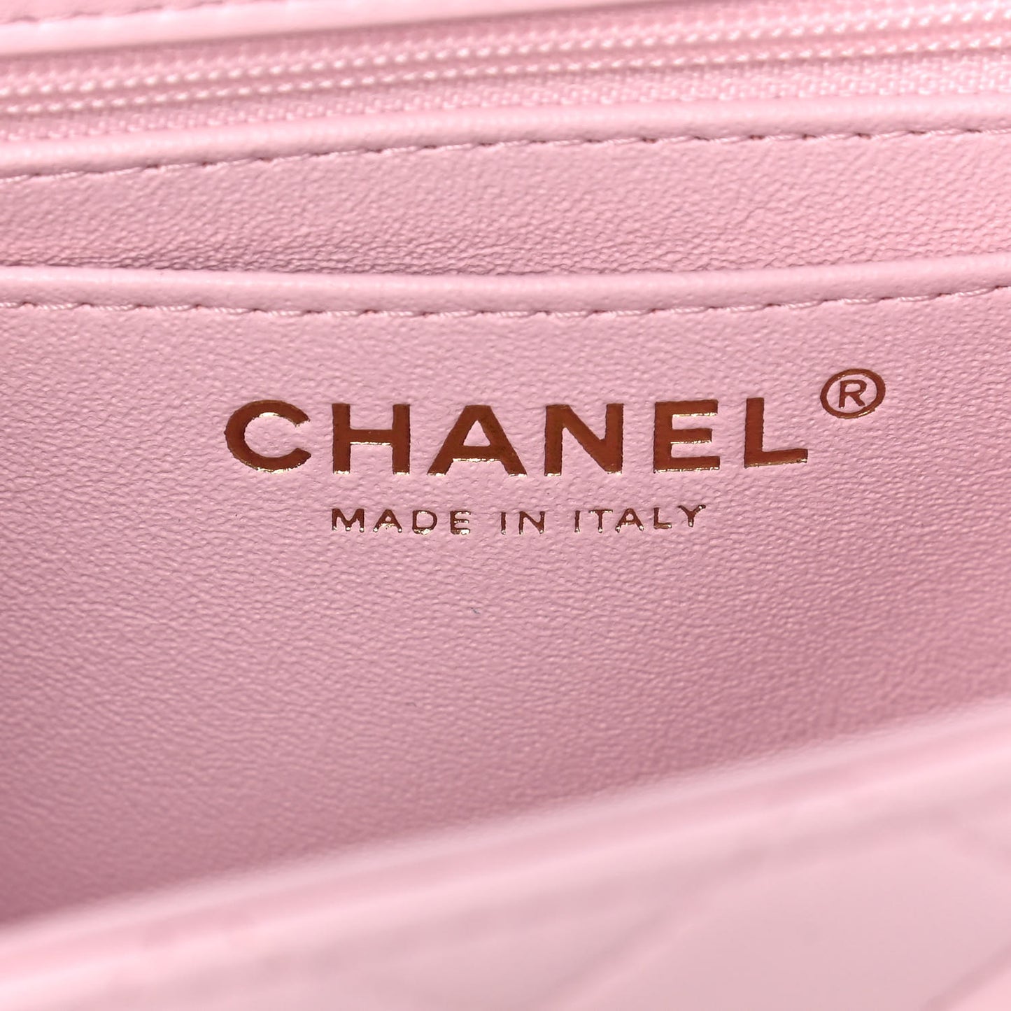 Lambskin Quilted Mini Top Handle Rectangular Flap Light Pink