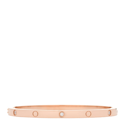 Cartier 18K Pink Gold 6 Diamond Small LOVE Bracelet 15 2 of 5