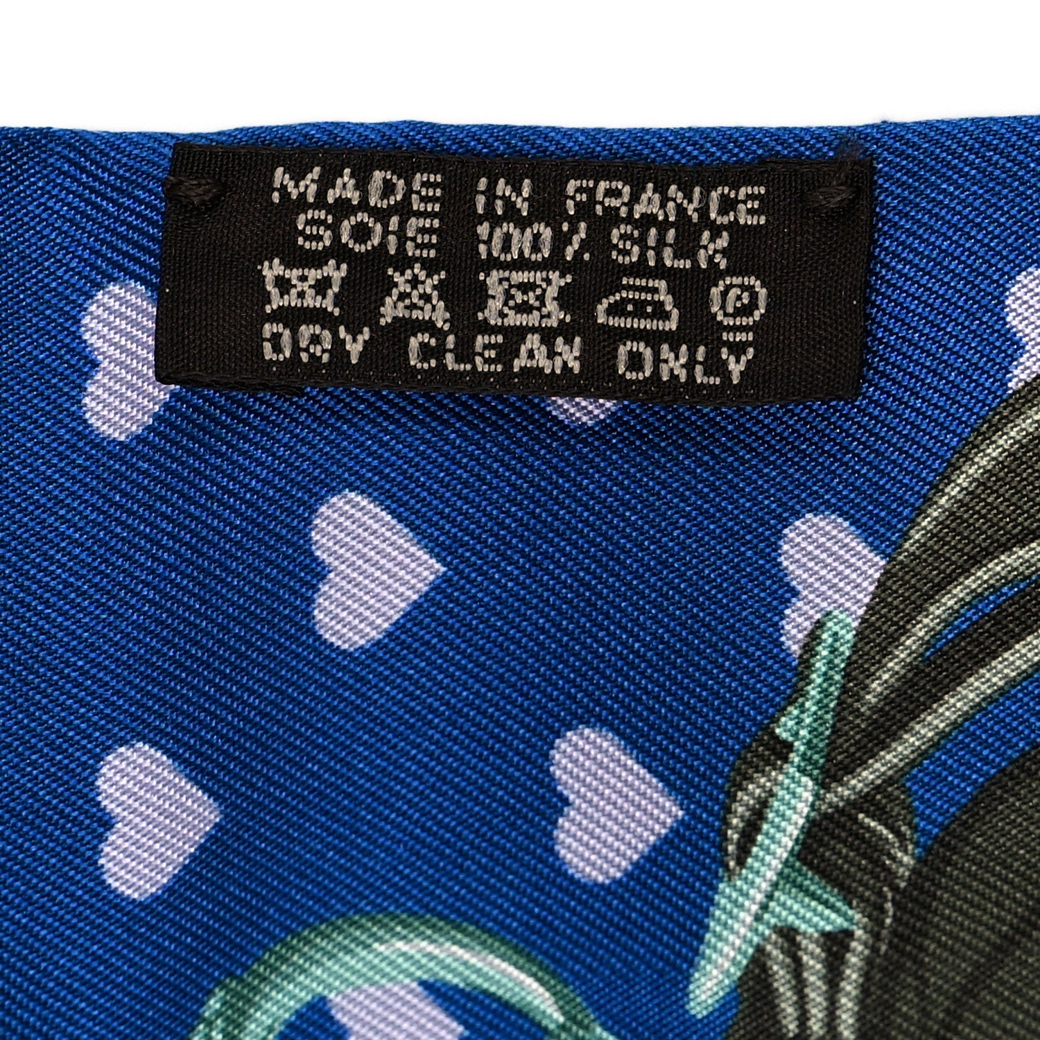 Hermes Silk Brides De Gala Love Twilly Cobalt Kaki Turquoise 4 of 4