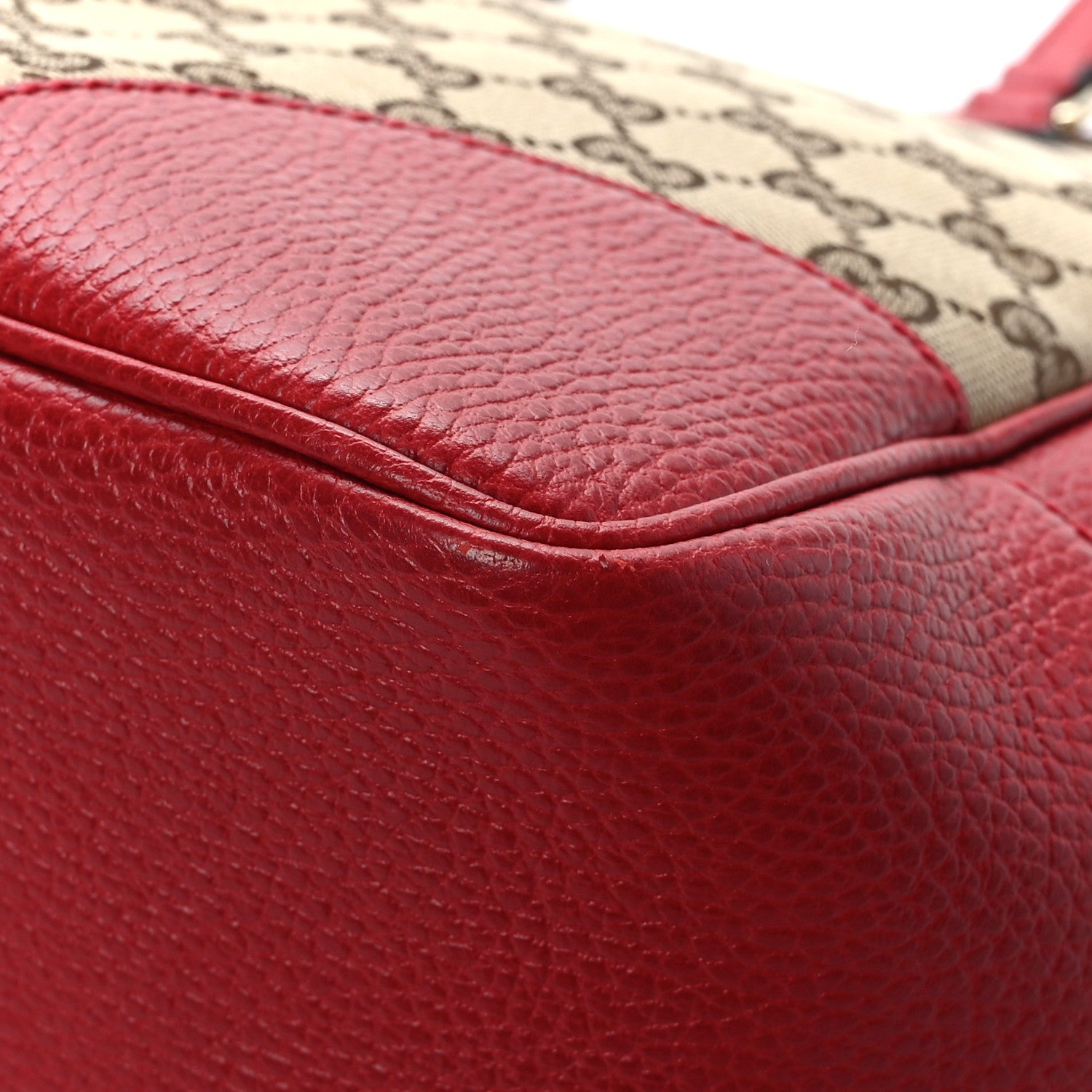 Gucci Monogram Bree Zippered Tote Beige Red 11 of 11