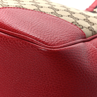Gucci Monogram Bree Zippered Tote Beige Red 11 of 11